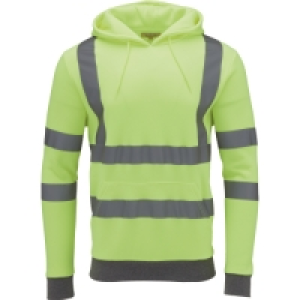 Aldi  Workwear Hi-Vis Yellow Hoody