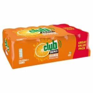 CLUB ZERO ORANGE CAN PACK 24 X 330ML