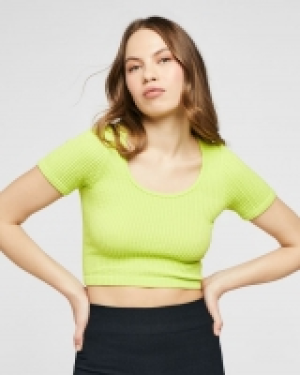 Dunnes Stores  Seamless Scoop Short-Sleeved Crop