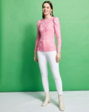 Dunnes Stores  Savida Satin Jacquard Jersey Top