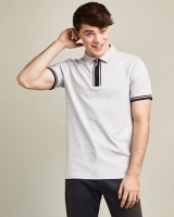 Dunnes Stores  Stripe Placket Zip Polo