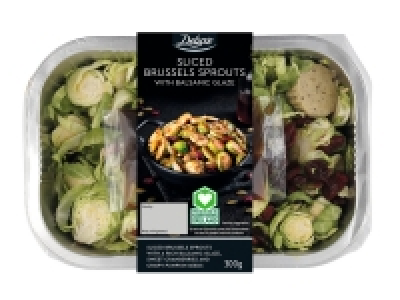 Sliced Sprouts with Balsamic Glaze and Cranberry