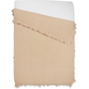 Aldi  Natural Waffle Frill Throw