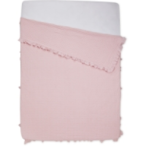 Aldi  Pink Waffle Frill Throw