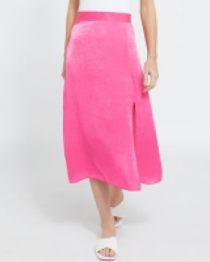 Dunnes Stores  Satin Split Midi Skirt