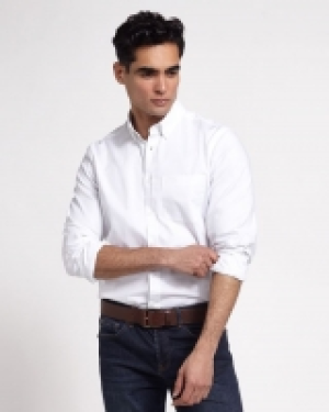 Dunnes Stores  Paul Costelloe Living Regular Fit Stretch Oxford Shirt