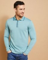 Dunnes Stores  Paul Costelloe Living Slim Fit Green Long-Sleeved Polo