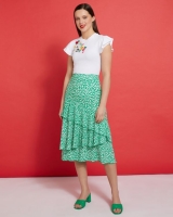 Dunnes Stores  Savida Lucia Crinkle Midi Ruffle Skirt