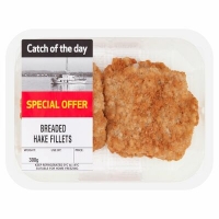 Centra  CATCH OF THE DAY BREADED HAKE FILLETS 300G