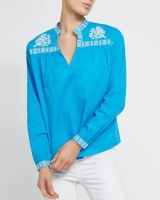 Dunnes Stores  Long-Sleeved Embroidered Top