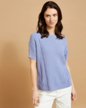 Dunnes Stores  Paul Costelloe Living Studio Cotton Cable Jumper - Blue