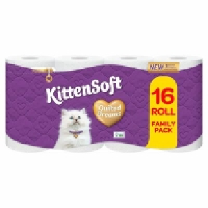KITTENSOFT QUILTED DREAMS TOILET TISSUE 16 ROLL 10.00 €
