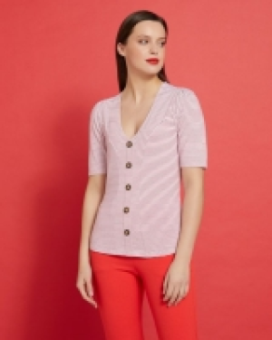 Dunnes Stores  Savida Striped Fleur Button Top