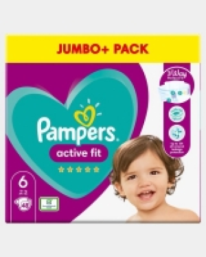 Pampers Active Fit Size 6 Jumbo Nappies - Pack Of 48