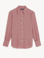 Marks and Spencer M&s Collection Printed Collared Long Sleeve Shirt