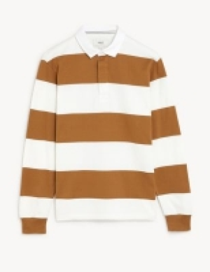 M&s Collection Pure Cotton Striped Rugby Shirt