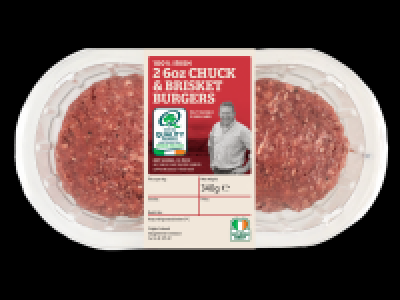 Lidl  2 6oz Chuck < Brisket Burgers