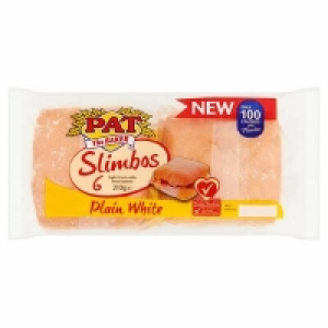 Centra  Pat The Baker Plain White Slimbos 6 Pack 230g