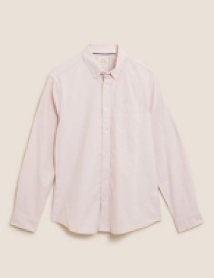 Marks and Spencer M&s Collection Slim Fit Pure Cotton Oxford Shirt