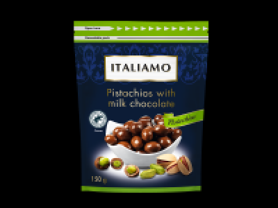 Pistachios with milk chocolate