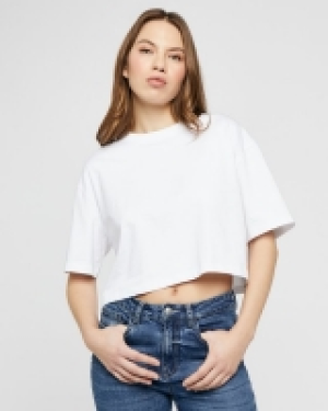 Dunnes Stores  Cropped Drop Shoulder Top