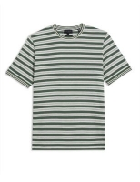 Marks and Spencer Ted Baker Cotton Rich Striped Crew Neck T-Shirt