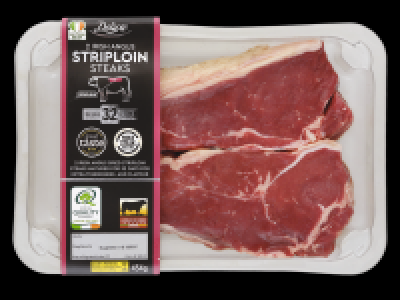 2 Irish Angus Striploin Steaks