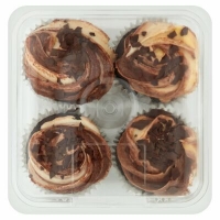 Centra  Chocolate Cupcakes With Marbled Icing 4 Pack 280g