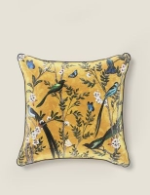 M&s Collection Velvet Spring Bird Cushion