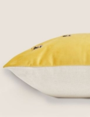 M&s Collection Velvet Bee Embroidered Cushion