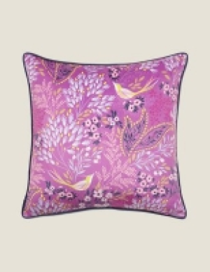 Sara Miller Velvet Songbird Piped Cushion