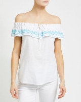 Dunnes Stores  Bardot Embroidered Top