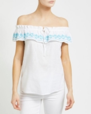 Bardot Embroidered Top
