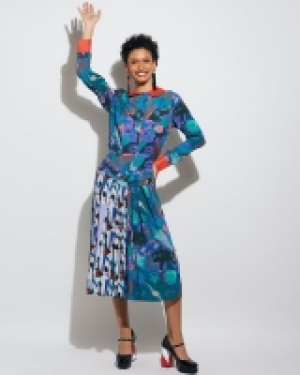 Joanne Hynes Hand Pleated Dress With Organza Collar