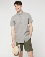 Dunnes Stores  Slim Fit Short-Sleeved Oxford Shirt