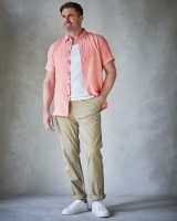 Dunnes Stores  Slim Fit Linen Blend Solid Shirt