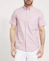 Dunnes Stores  Regular Fit Short-Sleeved Oxford Geo Shirt