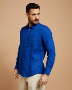Paul Costelloe Living Long-Sleeved Linen Solid Shirt