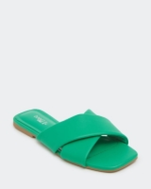 Wide Fit Cross Strap Flat Sandal