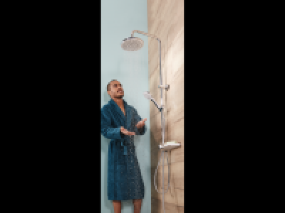 Overhead Shower Kit with Shelf