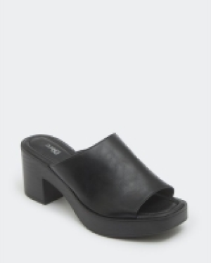 Platform Faux Wood Mule