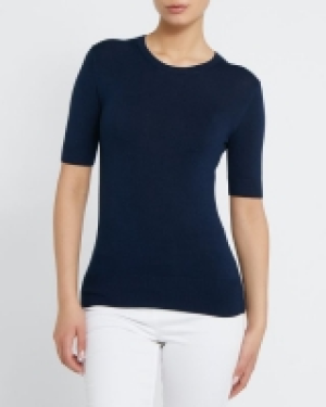 Short-Sleeved Crew-Neck Jumper