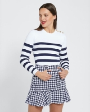 Savida Houndstooth Tweed Mini Skirt
