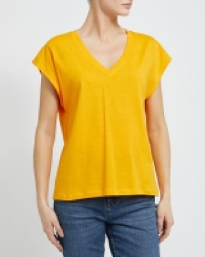 Short-Sleeved V-Neck Top