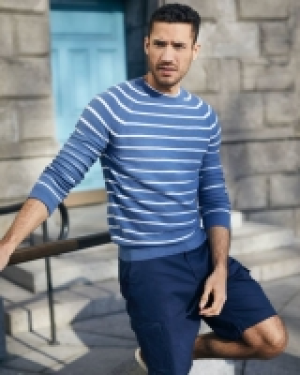 Paul Costelloe Living Crew Slub Stripe Jumper