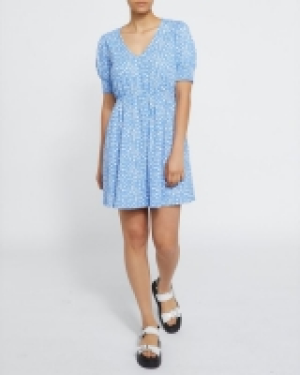 Puff Sleeve Floral Mini Dress