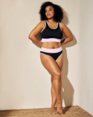 Dunnes Stores  Contrast Strap Sports Bikini Brief