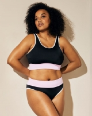 Dunnes Stores  Contrast Strap Sports Bikini Top