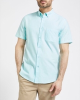 Dunnes Stores  Regular Fit Short-Sleeved Oxford Solid Shirt