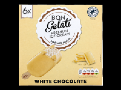 Lidl  6 White Chocolate Vanilla Ice Cream